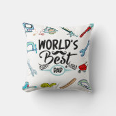 世界の最高の引用文DIYファンのツールのパターン クッション (正面)