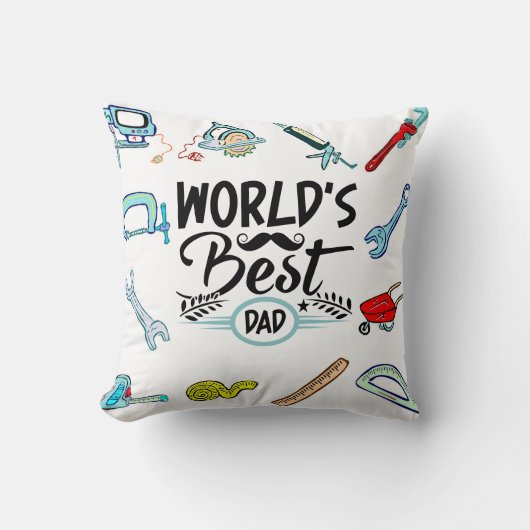 世界の最高の引用文DIYファンのツールのパターン クッション (正面)