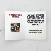 世界の最高の整備士誕生日 カード (内部)