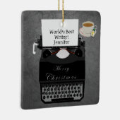 世界の最高の文字タイプライター セラミックオーナメント (右)