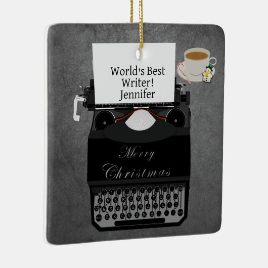 世界の最高の文字タイプライター セラミックオーナメント (右)