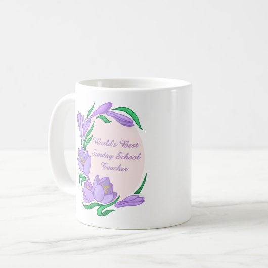 世界の最高の日曜学校の先生 コーヒーマグカップ (正面左)