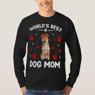 世界の最高の柴犬犬の母おもしろい母の日 Tシャツ