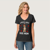 世界の最高の柴犬犬の母おもしろい母の日 Tシャツ (正面フル)