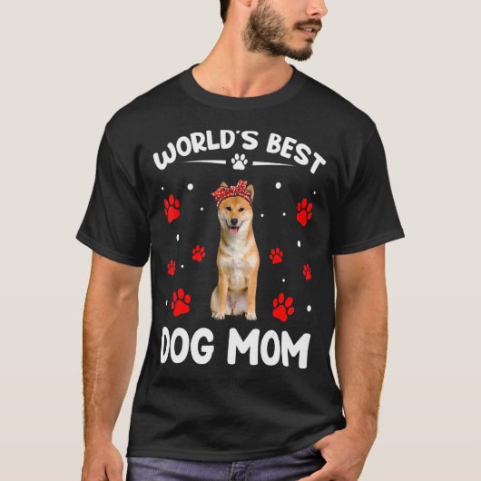 世界の最高の柴犬犬の母おもしろい母の日 Tシャツ (正面)