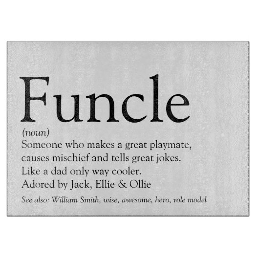 世界の最高の機能、叔父の定モダン義 カッティングボード (正面)