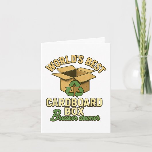 世界の最高の段ボールボックス遮断器のおもしろいエコ カード (正面)