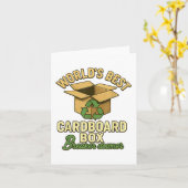 世界の最高の段ボールボックス遮断器のおもしろいエコ カード (黄色い花)