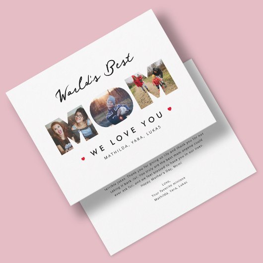 世界の最高の母さん3笑わされる枚 カード