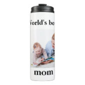世界の最高の母のカスタム写真 タンブラー (正面)