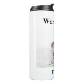 世界の最高の母のカスタム写真 タンブラー (回転左)