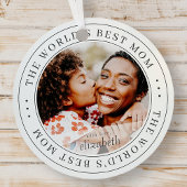 世界の最高の母のクラシックシンプル写真 メタルオーナメント