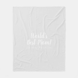 世界の最高の母のグ淡い色のレイカスタムドスタイリッシュスクリプト フリースブランケット