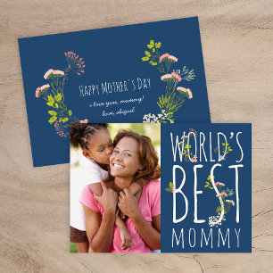 世界の最高の母の日の写真カード カード