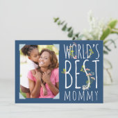 世界の最高の母の日の写真カード カード (スタンド正面)