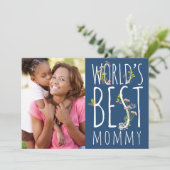 世界の最高の母の日の写真カード カード (スタンド正面)