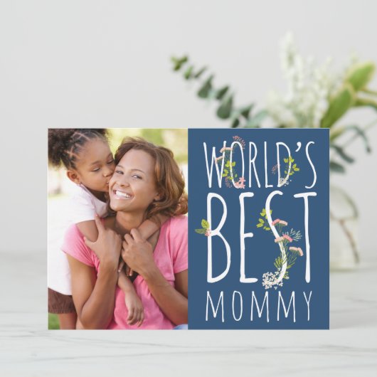 世界の最高の母の日の写真カード カード (スタンド正面)