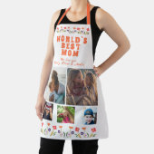 世界の最高の母の花5フォトコラージュキープサケ エプロン (インサイチュ)