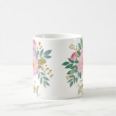 世界の最高の母の花 コーヒーマグカップ (中央)