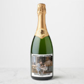 世界の最高の母は今まで幸せな母の日のワインラボ スパークリングワインラベル (正面)