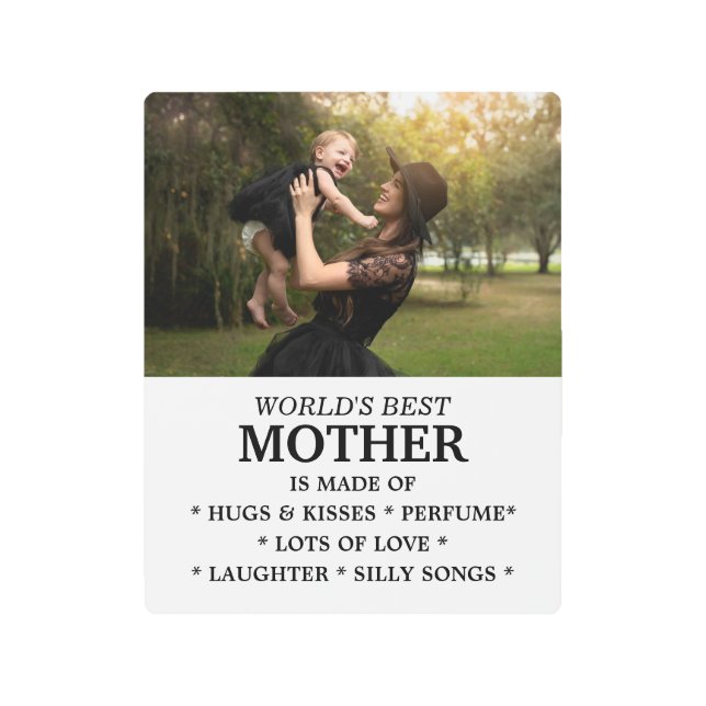 世界の最高の母は メタルプリント (正面)