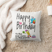 世界の最高の母へのハッピーバースデー クッション (ブランケット)