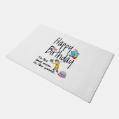 世界の最高の母へのハッピーバースデー ドアマット (アングル)