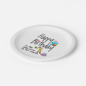 世界の最高の母へのハッピーバースデー ペーパープレート (アングル)