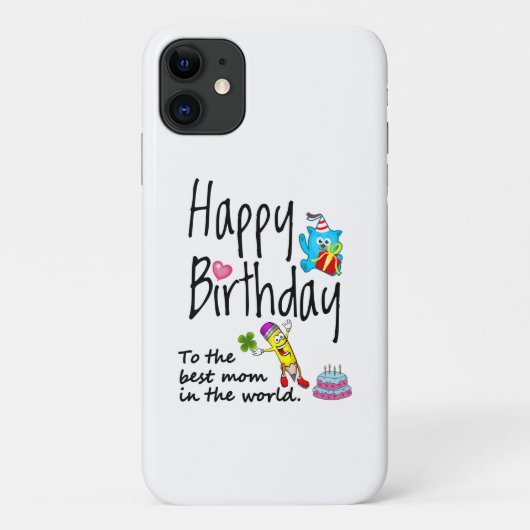世界の最高の母へのハッピーバースデー Case-Mate iPhoneケース (裏面)