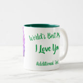 世界の最高の母アザレアパーソナライズされた花 ツートーンマグカップ (正面右)