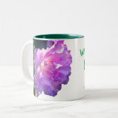 世界の最高の母アザレアパーソナライズされた花 ツートーンマグカップ (正面左)