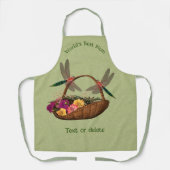 世界の最高の母トンボ花籠 エプロン (正面)