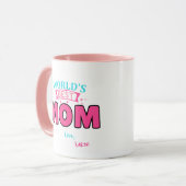 世界の最高の母ノベルティパーソナライズされたコーヒー マグカップ (正面左)
