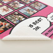 世界の最高の母ピンク写真コラージュ シェルパブランケット (3/4)