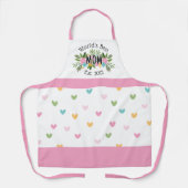 世界の最高の母フローラハート母の日 エプロン (正面)