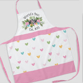 世界の最高の母フローラハート母の日 エプロン