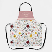 世界の最高の母フローラ書 エプロン (正面)