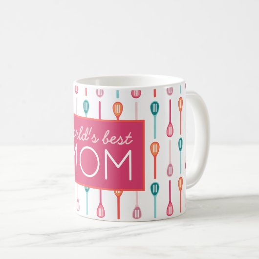 世界の最高の母モクモダンキッチンコーヒーマグ コーヒーマグカップ (正面右)