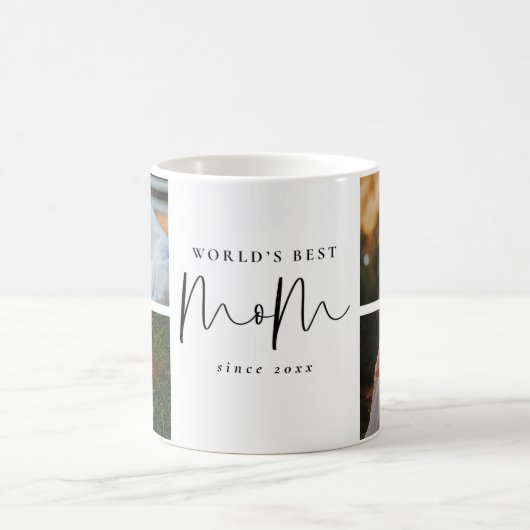 世界の最高の母写真集 コーヒーマグカップ (中央)
