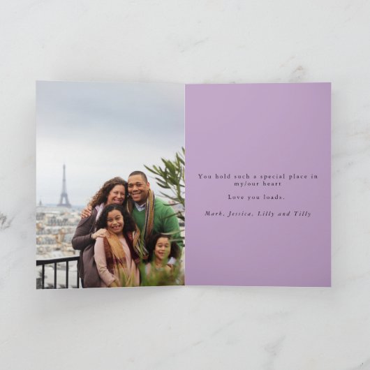 世界の最高の母山花写真母の日 カード (内部)