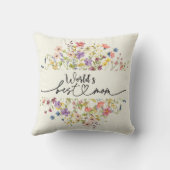 世界の最高の母山花母の日 クッション (裏面)