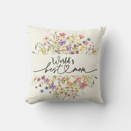 世界の最高の母山花母の日 クッション (正面)
