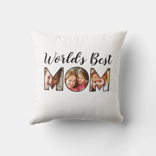 世界の最高の母引用文3 Photo Collage クッション (裏面)