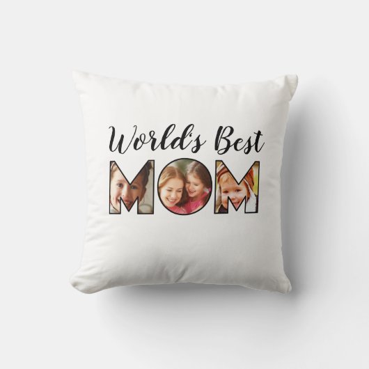 世界の最高の母引用文3 Photo Collage クッション (正面)