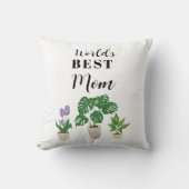 世界の最高の母母の日の鉢植え クッション (正面)
