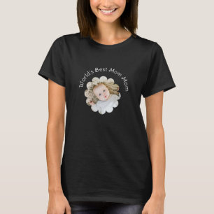 世界の最高の母母の花の写真カスタム Tシャツ