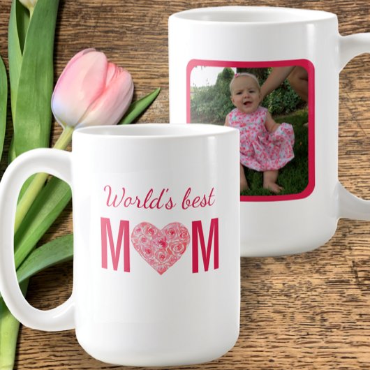 世界の最高の母水の色のカスタム写真ギフト コーヒーマグカップ