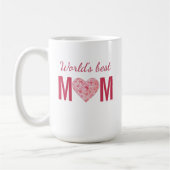 世界の最高の母水の色のカスタム写真ギフト コーヒーマグカップ (左)