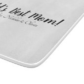 世界の最高の母白黒カスタム脚本エレガント カッティングボード (角)