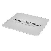 世界の最高の母白黒カスタム脚本エレガント カッティングボード (角)